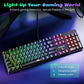 Redragon Mechanical Gaming Keyboard Wired, 11 Programmable Backlit Modes, Hot-Swappable Red Switch, Anti-Ghosting, Double-Shot PBT Keycaps