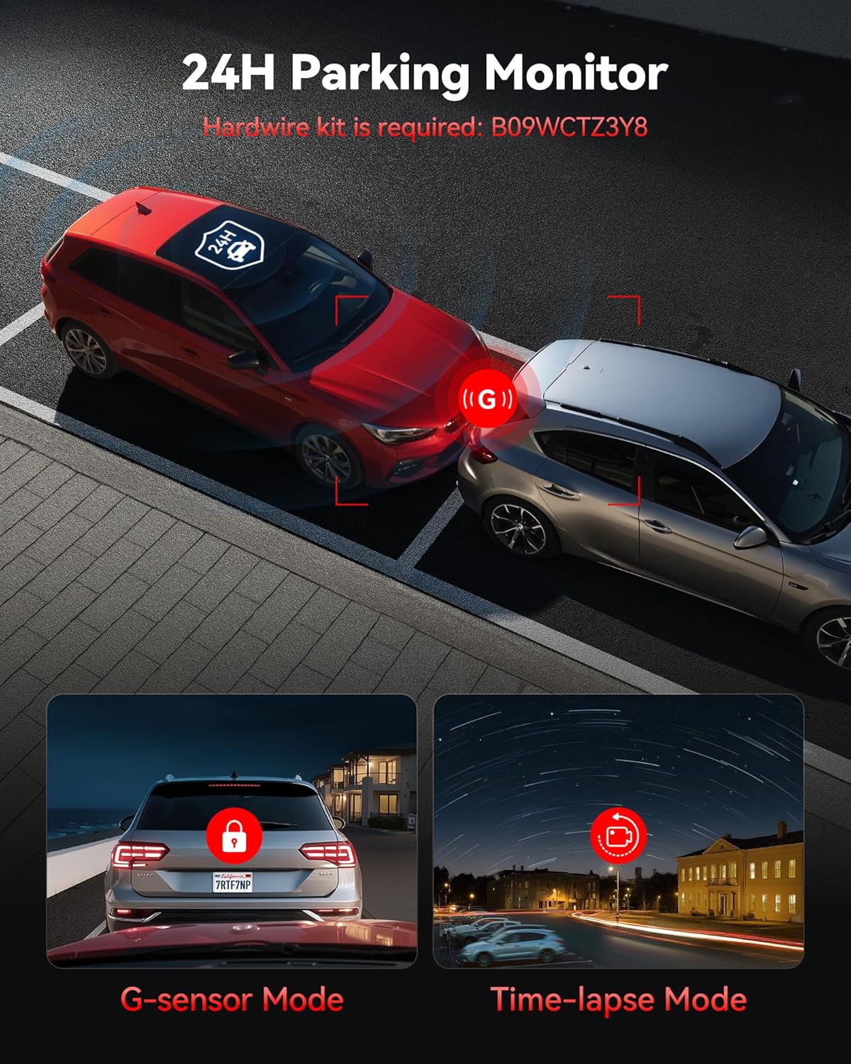 REDTIGER 4K Dash Cam Front Rear, STARVIS 2 Sensor, Free Card Included, 5.8GHz WiFi-20MB/s Fast Download, Dash Camera for Cars with GPS