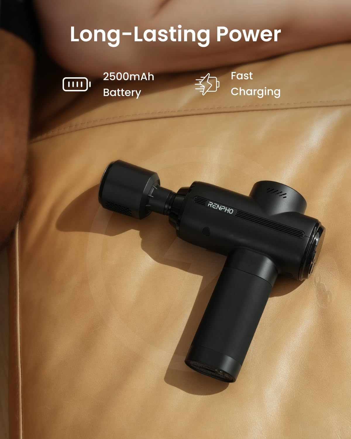 RENPHO Active Thermacool 2 Massage Gun with Heat and Cold, Percussion Deep Tissue Handheld Neck Massager