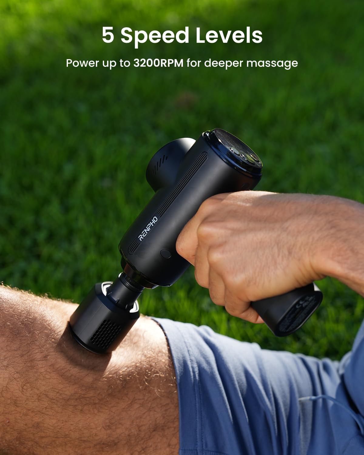 RENPHO Active Thermacool 2 Massage Gun with Heat and Cold, Percussion Deep Tissue Handheld Neck Massager
