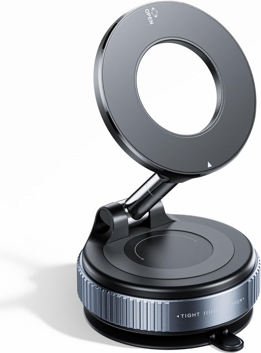 REOKILY Vacuum Magnetic Car Phone Holder 360° Reinforced 96LBS Ultra Suction Cup Phone Mount for MagSafe Cell Phone Holders