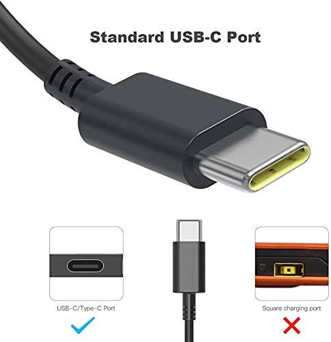 Replacement for 65W Lenovo Laptop Charger USB C, Compatible with Lenovo ThinkPad T480s T580s T490 E480 E580 Chromebook C330 S330 100e 300e 500e