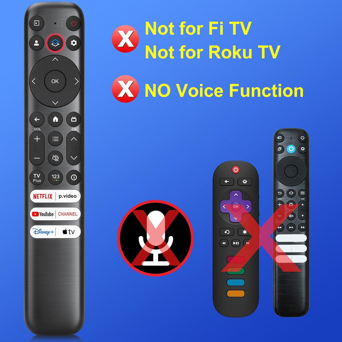 Replacement Only for TCL Google TV Remote Control, RC813
