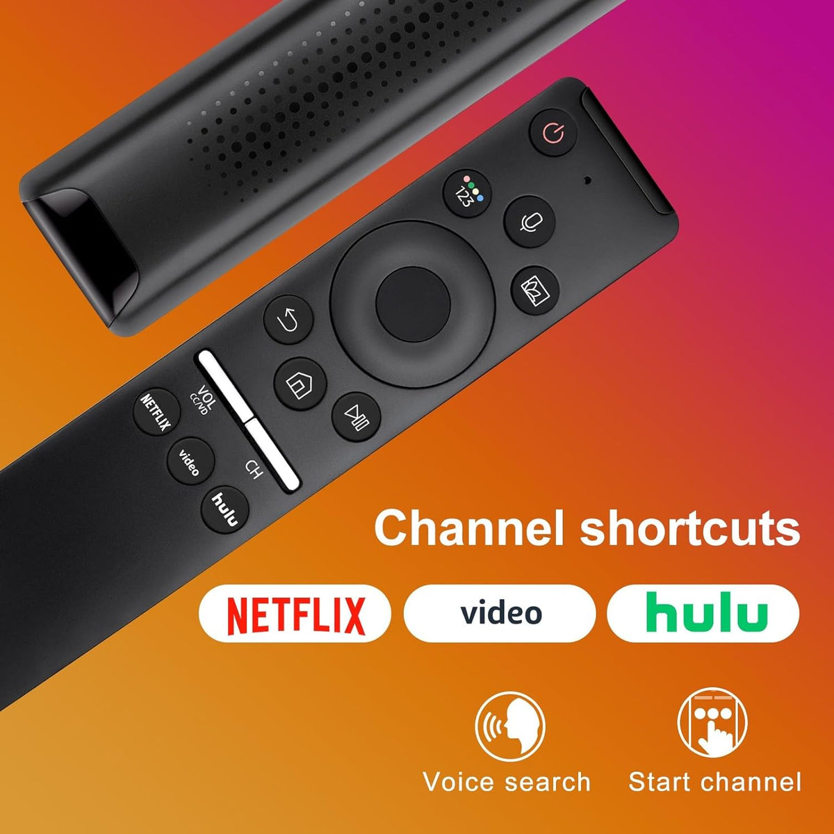 Replacement Voice Remote for Samsung-TV-Remote Control Compatible for All Samsung with Voice Function Smart Curved Frame QLED LED LCD 8K 4K TVs