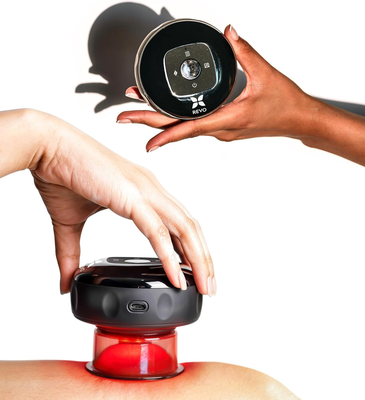 REVO 4-in-1 Smart Cupping Massager with Red Light for Muscle Relaxation