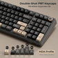 RK ROYAL KLUDGE R98 Pro Wired Mechanical Keyboard, 96% Creamy Gaming Keyboard RGB Backlit with Number Pad and Volume Knob, Gasket Mount