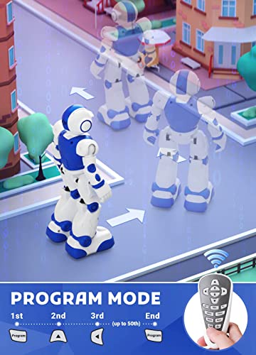 Robot Toys for Kids, Programmable Remote Control Smart Walking Dancing Robot Toy with Gesture & Sensing for Age 4 5 6 7 8 9 10 Year Old Boys