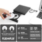 ROOFULL External CD DVD +/-RW Drive for Laptop Mac, USB 3.0 & USB-C CD DVD Disc Reader Writer Burner CD-ROM Portable DVD Player with Carrying Case
