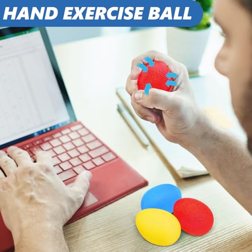 roygra Grip Strength Trainer (8 Pack), Forearm Strengthener, Stress Balls for Adults, Hand Strengthening Devices, Wrist Finger Strengthener