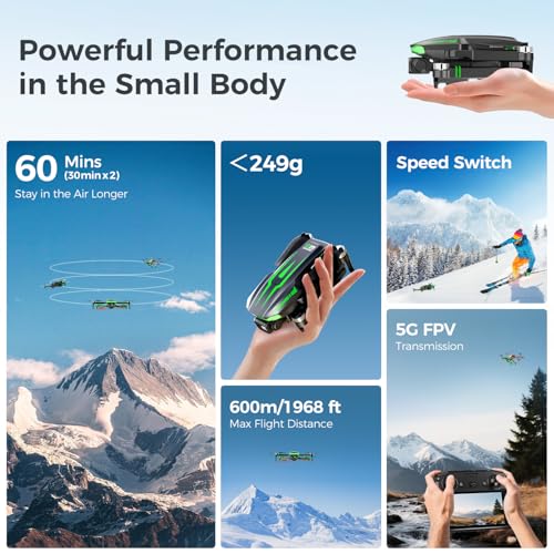 S8 GPS Drones with EIS 4K Camera for Adults kids, 5" Screen on Controller, 60 Min Flight Time, Auto Return, Long Range Transmission, Brushless Motor