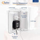 Safety Innovations Twin Door Baby Safety Outlet Cover Box for Babyproofing Outlets - More Interior Space for Extra Large Electrical Plugs (1-Pack)