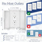 Safety Innovations Twin Door Baby Safety Outlet Cover Box for Babyproofing Outlets - More Interior Space for Extra Large Electrical Plugs (1-Pack)