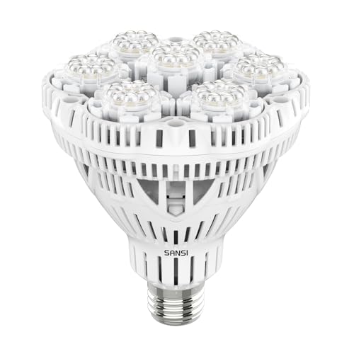 SANSI Grow Lights for Indoor Plants, Full Spectrum 36W Grow Light Bulbs (400 Watt Equiv) with Optical Lens for High PPFD