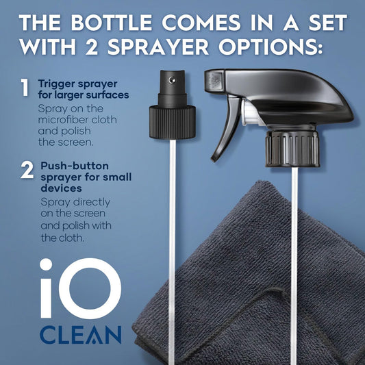Screen Cleaner Spray (16oz - 473ml) - Large Cleaning Kit for LCD LED OLED TV, Smartphone, iPad, Laptop, Touchscreen, Computer Monitor