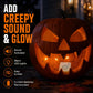 Seagenck Halloween Sound Effects Box with 3 LED Lights, Sound Activated Screaming Prop Module for Pumpkins, Ghosts, Witches, Haunted House