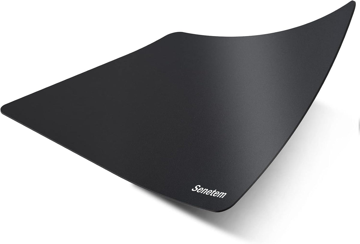 Senetem 4-Pack Mouse Pad, Ultra-Smooth Gaming Mousepad, Non-Slip Rubber Base, Washable Surface Fits Wired & Wireless Mouse - Perfect for Desk (Black)