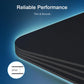Senetem 4-Pack Mouse Pad, Ultra-Smooth Gaming Mousepad, Non-Slip Rubber Base, Washable Surface Fits Wired & Wireless Mouse - Perfect for Desk (Black)