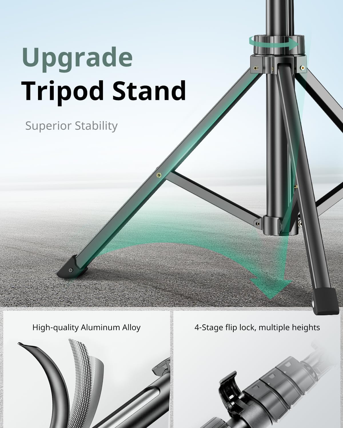 SENSYNE 62" Phone Tripod & Selfie Stick, Extendable Cell Phone Tripod Stand with Wireless Remote and Phone Holder