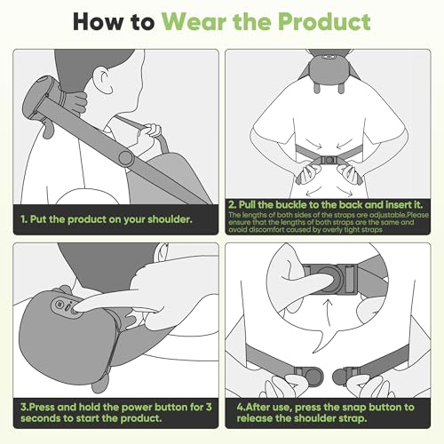 Shoulder and Neck Massager, Bionic Heated Massager, Neck Massager with Fingers, 4D Kneading Massage, Simulates a Real Palm Massage for Comfort (Green)