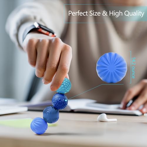 Silicone Magnetic Balls Fidget Toys for Adults & Teens, 4PCS Stress Relief Sensory Toys, Fun Textures Gadgets, Office Desk Toy