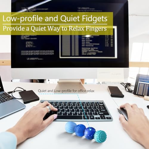 Silicone Magnetic Balls Fidget Toys for Adults & Teens, 4PCS Stress Relief Sensory Toys, Fun Textures Gadgets, Office Desk Toy