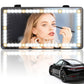 SINGARO Car Sun Visor Vanity Mirror - Rechargeable Makeup Mirror with 60 LEDs, 3 Light Modes & Dimmable Touch Control for Cars, Trucks, SUVs (Black)