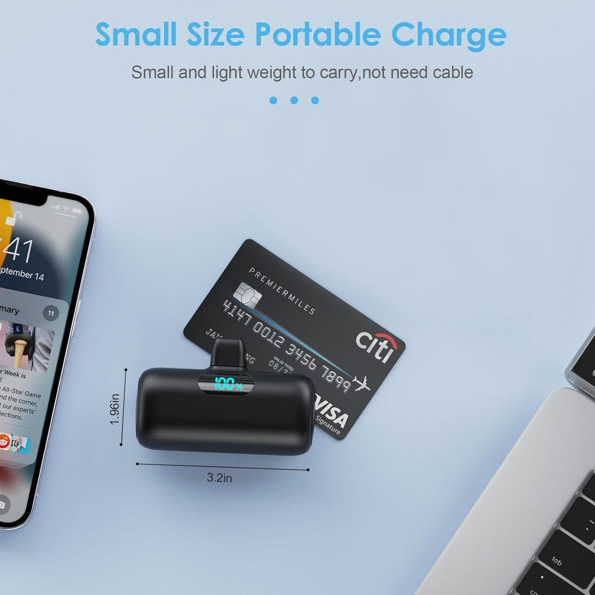 Small Portable Charger for iPhone 5000mAh, PD Fast Charging Power Bank, Mini Battery Pack Portable Phone Charger Travel Essentials