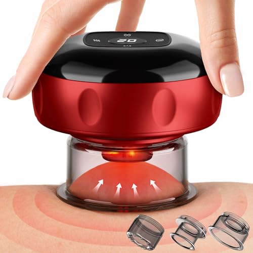 Smart Cupping Massager, 7-in-1 Cupping Set with Red Light and 2 Modes for Muscle Relaxation (1 Pack)