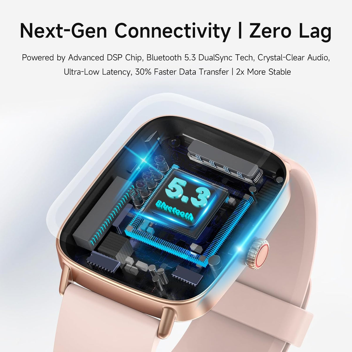 Smart Watch for Women, 1.85" HD Smartwatch Compatible iPhone/Samsung/Android (Answer/Make Calls), 100+ Sport Modes Fitness Tracker