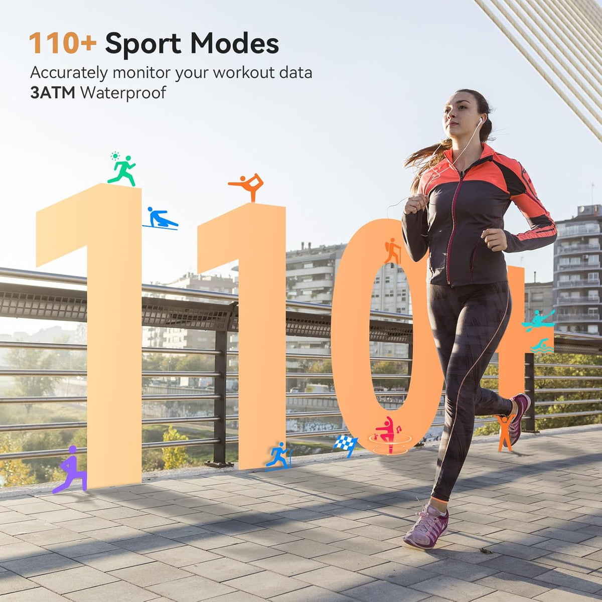Smart Watch for Women, Answer/Make Call, 1.32'' AMOLED Ultra-Clear Screen Fitness Tracker with Heart Rate/Sleep/SpO2 Monitor