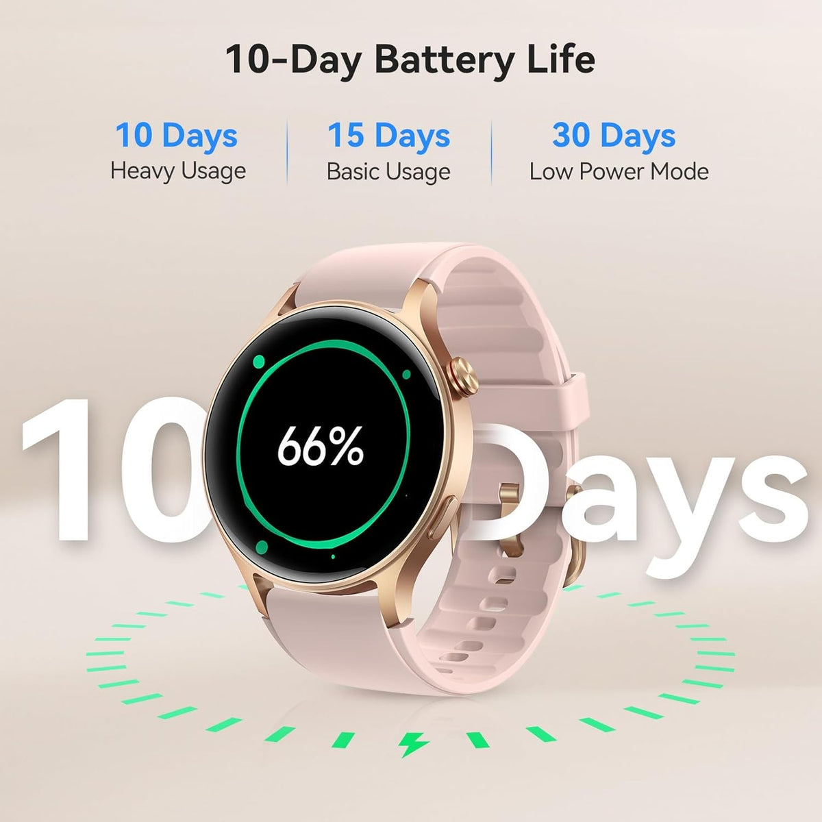 Smart Watch for Women, Answer/Make Call, 1.32'' AMOLED Ultra-Clear Screen Fitness Tracker with Heart Rate/Sleep/SpO2 Monitor
