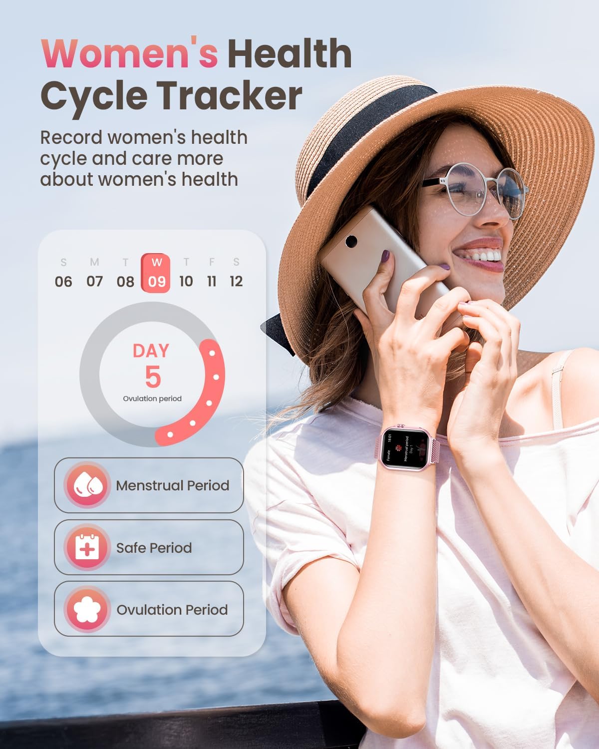 Smart Watch for Women Men Fitness, 1.85" Smart Watch