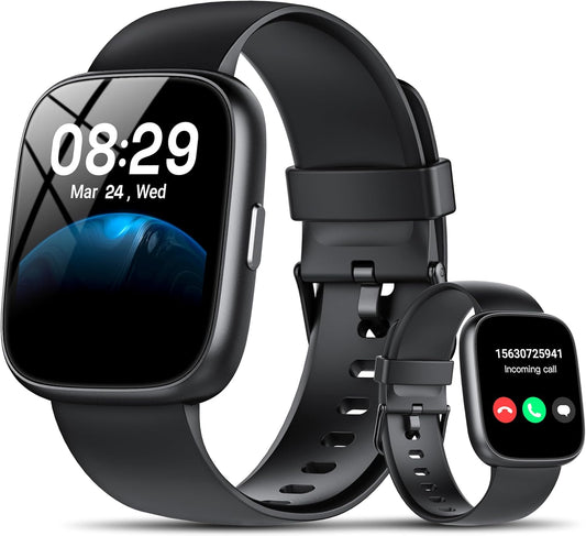 Smart Watch with Alexa Built-in, 1.83" HD Touchscreen Fitness Tracker with Bluetooth Calling, Fitness Watch with Heart Rate/Sleep Monitor