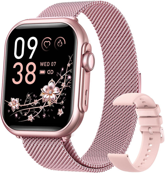 Smart Watch for Women (Android/iPhone), 1.83" HD Display with Calls, Messages, Sleep and Heart Rate Tracking