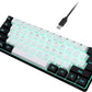 Snpurdiri 60% Wired Gaming Keyboard, 61 Keys RGB Backlit Ultra-Compact Small Gaming Keyboard, for PC/Mac Gamer, Typist, Travel (Black-White)