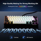 Snpurdiri 60% Wired Gaming Keyboard, 61 Keys RGB Backlit Ultra-Compact Small Gaming Keyboard, for PC/Mac Gamer, Typist, Travel (Black-White)
