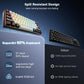 Snpurdiri 60% Wired Gaming Keyboard, 61 Keys RGB Backlit Ultra-Compact Small Gaming Keyboard, for PC/Mac Gamer, Typist, Travel (Black-White)