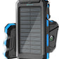 Solar Charger, 38800mAh Solar Power Bank, Waterproof External Backup Battery Power Pack with USB C Input/Output/LED Flashlights Compatible with iPhone
