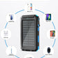 Solar Charger, 38800mAh Solar Power Bank, Waterproof External Backup Battery Power Pack with USB C Input/Output/LED Flashlights Compatible with iPhone