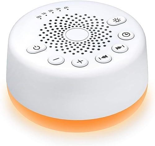 Sound Machine Easysleep White Noise Machine with 25 Soothing Sounds and Night Lights with Memory Function 32 Levels of Volume