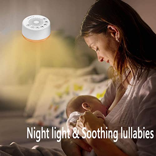 Sound Machine Easysleep White Noise Machine with 25 Soothing Sounds and Night Lights with Memory Function 32 Levels of Volume