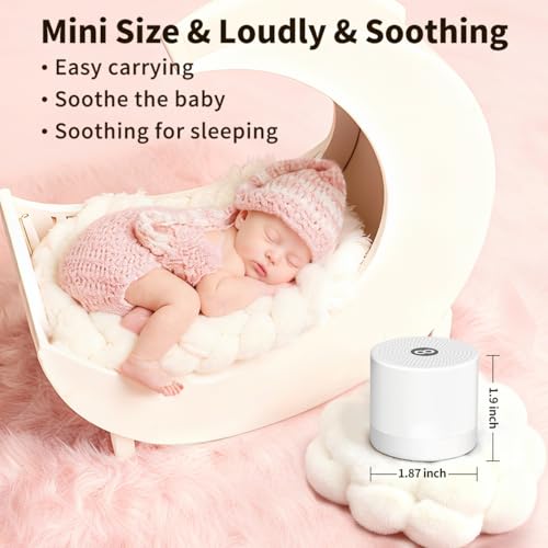 Sound Machine Mini White Noise Machine with 30 Soothing Sounds 4 Timers Memory Function for Newborn Baby Kids Adults Portable Rechargeable Sleep Brown