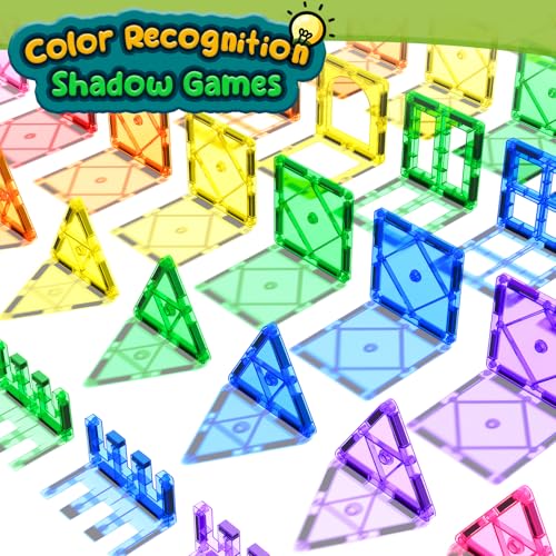 Soyee Magnetic Tiles Toddler Toys Magnetic Building Blocks for Kids Ages 3-12 STEM Educational Toys for Girls & Boys Sensory Toys for Kids