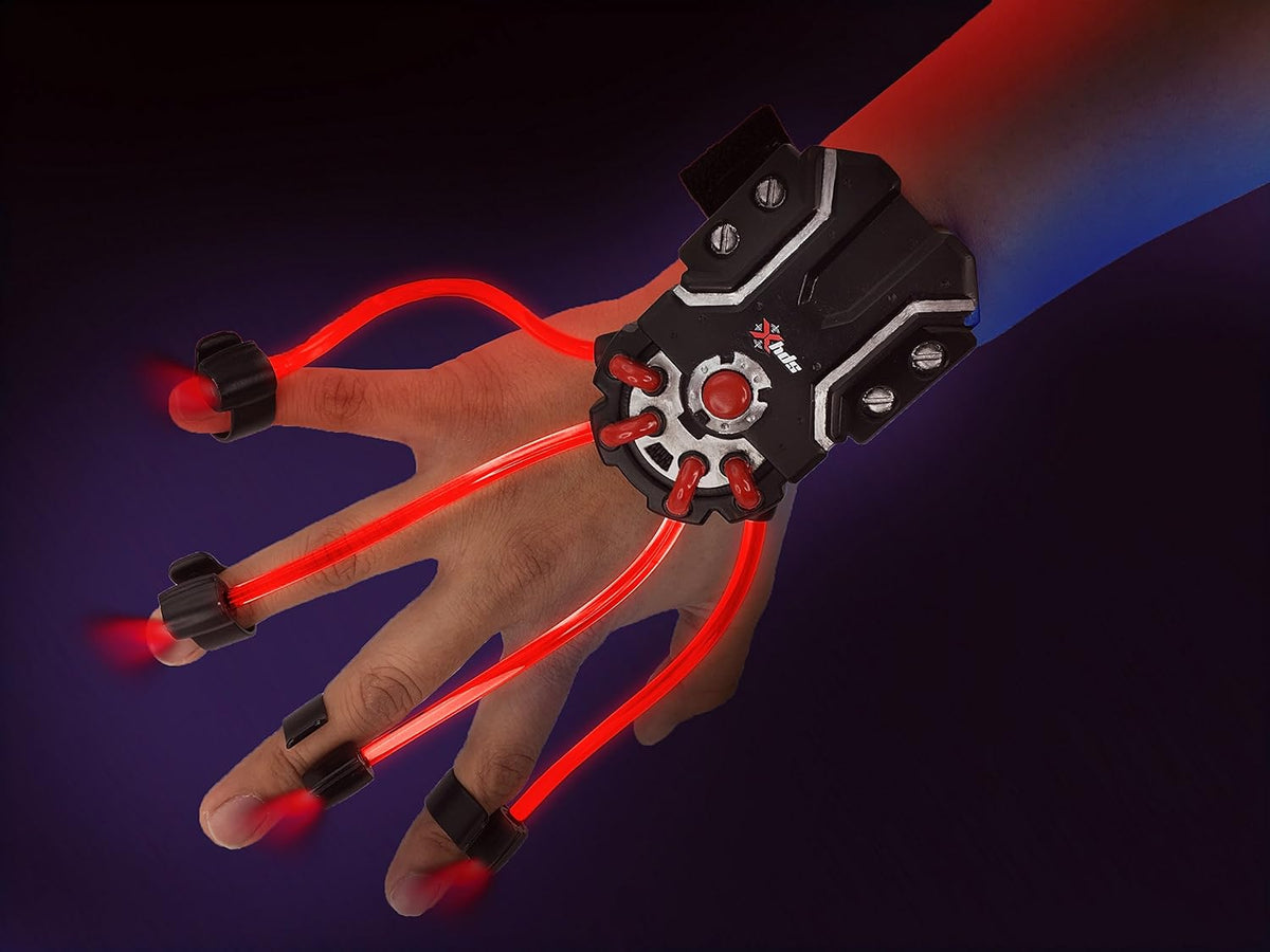 SpyX / Light Hand - LED Light Up Glove Toy for Spy Kids. Cool Flash Light Finger Device to Navigate in The Dark. Elastic LED Spy Toy Gadget
