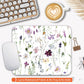 Square Mouse Pad Beautiful Flowers Plants, Personalized Premium-Textured Custom Mouse Mat Design, Washable Mousepad Cloth