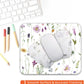 Square Mouse Pad Beautiful Flowers Plants, Personalized Premium-Textured Custom Mouse Mat Design, Washable Mousepad Cloth