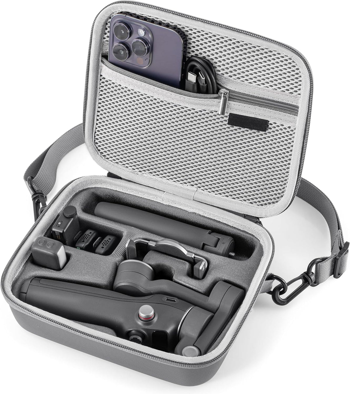 STARTRC PHOTO Osmo Mobile 7P/8 Case, Portable PU Shoulder Bag for DJI OM 7 Pro/OM8 Gimbal Stabilizer Travel Case