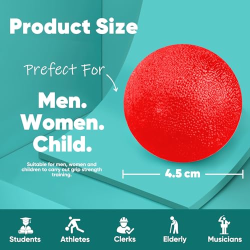 Stress Balls for Adults (6 Pack), Stress Ball, Hand Strengthening Devices, Hand Exercisers for Strength, Exercise Squeeze Squishy Wrist Ball