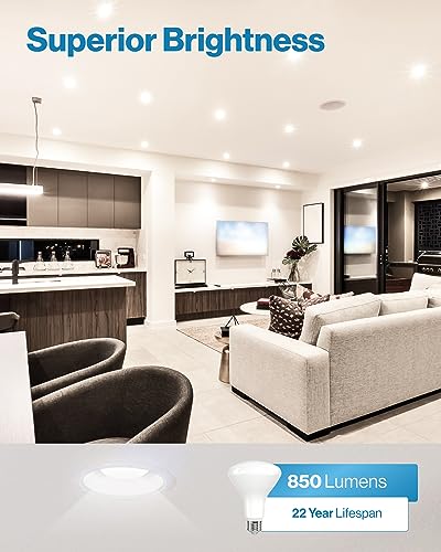 Sunco 12 Pack BR30 Light Bulbs LED, Recessed Can Light Bulbs, Indoor Flood Bulb, 850 LM, 11W (65W Equivalent), 3000K Warm White, Dimmable, E26 Base