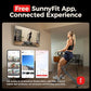Sunny Health & Fitness Smart Row-N-Ride Glute & Leg Trainer, Foldable Squat Assist Rower with Exclusive SunnyFit App Connection